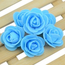PE폼 미니 PE 폼 장미 꽃 머리 인공 수제 DIY 웨딩 홈 장식 축제 및 파티 용품 500PCs 3cm, [09] Fluorescent green