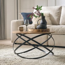 리바트 세계가구 수라트 망고우드 케인 거실 테이블 내츄럴