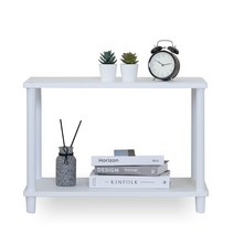 제이디퍼니처 까뮤 2단 진열장 공간수납장, 까뮤 2단_화이트