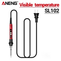 aneng sl102 전기 납땜 인두 useu 플러그 조절 가능한 온도 220v 디지털 디스플레이 용접 도구 휴대용 전기 소작, sl102 우리 플러그