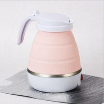 차량용커피포트 시거잭 usb 12v 24v 차량용전기포트 전기 주전자 실리콘 접이식 휴대용 여행 온수 난방 보일러 차 끓는 냄비 홈 캠핑 공급, 분홍색, L