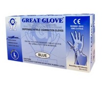 그레이트글러브 식품용 니트릴 장갑 블루 L, 대(L), 2개