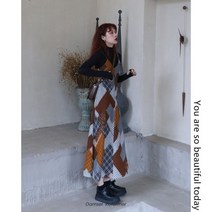 포린박스 A라인 브이넥 서스펜더 에스닉 롱 원피스 SH