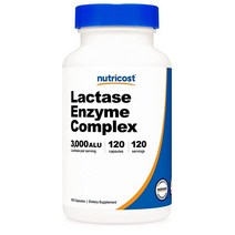 [뉴트리코스트] 락타아제 엔자임 120캡슐 Nutricost Lactase Enzyme, 1개