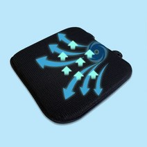USB 바람방석 여름 쿨링방석 선풍기 방석 쿨 통풍시트, 1개, 곰돌이 바람방석USB용