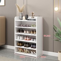 신발 캐비닛 키큰 정리대 틈새 현관신발장 학원 업소, 화이트6단 60CM