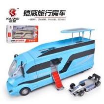 KAIWEI 합금 자동차 모델 캐러밴 버스형 캠핑카 모형 1799A, 1799A 투어링카 화이트 -S6F