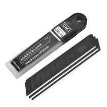 CM 블랙 컷터날 18MM 10개 1세트 고탄소강 녹방지 블랙코팅