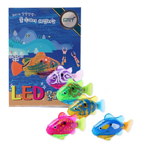 그릿(Grit) LED 물고기 목욕 물놀이 장난감 세트, B세트 5종(색상랜덤)