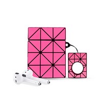 투에이비 글라스 에어팟 B급 케이스 모음+키링 1세대 2세대 호환, (에어팟 B급) 큐브 핑크, (에어팟 B급 케이스 모음)