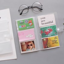 OPP 투명 포토 카드 엽서 티켓 파일 앨범 홀더 케이스 미니 사진 첩 포켓