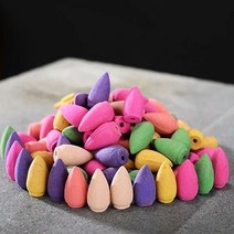 역류 향 타워 향 가정용 아로마 테라피 백단향 천연 공기 정화 아로마 테라피 타워 향 가정용 침실 백단향, 쑥55알 역류향