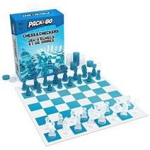 Pack Go Spin Master Games 휴대용 도미노 세트 멕시코 기차 어린이 게임 클래식 보드 성인 및 만 8세 이상 아동용 USA 미국, Chess & Checkers