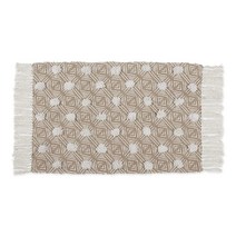 DII 질감 있는 우븐 러그 컬렉션 손으로 짠 샤그 프린트 61x91.4cm(2x3피트) 스칸디나비아 블랙, Southwestern Brown/Green