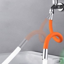 코스트코 360도회전 욕실 싱크대 자바라 수도꼭지 연장호스 실리콘튜브, 50cm