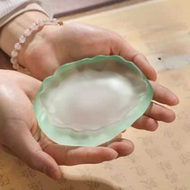 문진 민들레 플라워 유리문진 생화 크리스탈 빈티지, 사파이어 블루