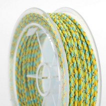 금사 은사 마크라메 실 재료 부자재 수제 다색 코튼 로프 금실 3 색 실 DIY 꼰 팔찌 짠 2mm, 10