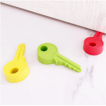 열쇠 도어스토퍼 문닫힘방지 실리콘 문고정, 옐로우