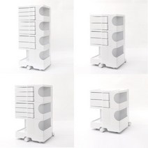 침대 원목 협탁 600 2단 3단 미니 서랍장 이케아 네스나 햄네스 라탄테이블 사이드테이블 21, 흰 바퀴, b35