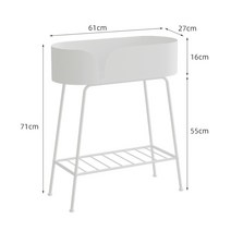 철제 스탠드 플랜트 박스 모던 심플 화분, 화이트