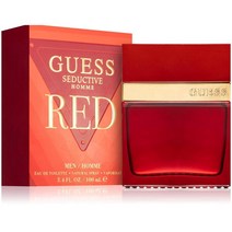 게스 오 드 뚜왈렛 남성 맨 세쿠시 옴므 레드 Guess, 1개, 100ml