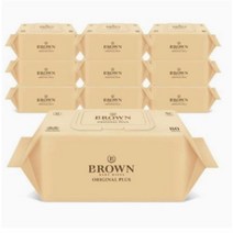 브라운 오리지널 플러스 저자극 아기물티슈 캡형, 25팩, 80매