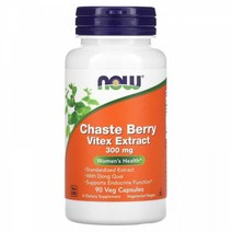 NOWFOOD 나우푸드 체스트 베리 바이텍스 300mg 90정 베지캡슐 비텍스 Vitex 셀룰로오스 스테아르산마그네슘 실리카 함유