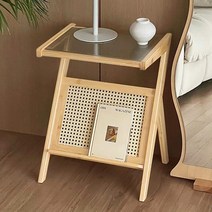 머츠샵 유럽풍 원목 간이 보조 사이드 테이블, 오크