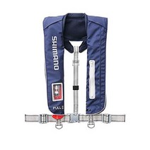 일본직송 시마노 SHIMANO 낚시 구명조끼 에어재킷 어깨형 자동 팽창식 VF-051K, 네이비