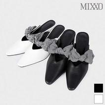 미쏘 미쏘 미쏘 체크리본힐 뮬(6cm)_MIAAP981SG (P002204204)