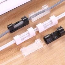 책상 랜 선 정리용 홀더 20P 전선커버 케이블보호관, 투명,화이트,블랙(색상랜덤)