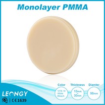 CAD/CAM Monolayer PMMA dental 98OP치과재료 치아보철 임시심미보철 Bar attachment 틀니소재 기능성 치과 전용 임시 크라운 렌차오미학적, 98OP, A3, 30mm
