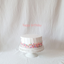 스프링클 클레이케이크 케이크모형, 스프링클케이크(색상변경)+핑크상자포장