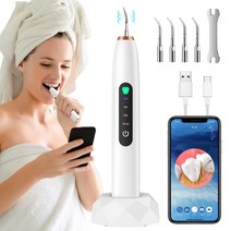 자동 음파 전동 칫솔 추천 visible tooth scaler 무선 충전 베이스 6 led shadowless light hd endoscope remove smoke, 없음