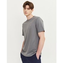 21SS [populet]그레이 퍼피자수 면 반팔티셔츠 WHTS1B901G2