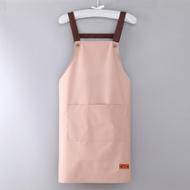 주방 카페 생활방수 편한 앞치마 70 x 87 cm, 1개, 핑크