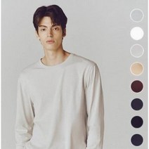 [지오다노]남 가을 무지 라운드 면 긴팔 기본 솔리드 티셔츠 022910