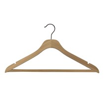 43.2cm(17인치) NAHANCO 슬림라인 나무 수트 행거 바지 바 포함 - 로우 W 건메탈 396275