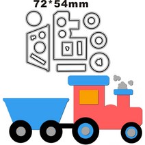 새로운 만화 퍼즐 기차화물 금속 절단 죽을 스크랩북 스탬프/사진 앨범 장식 양각 Diy 종이 카드, 한개옵션0