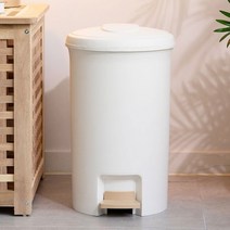 창신 블랑 원형 페달 휴지통 /거실 침실 욕실 다용도실 쓰레기통, 20L