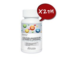 이노 헬스앤케어 칼슘+마그네슘+비타민D+홍합 5000mg 120베지캡슐_X2