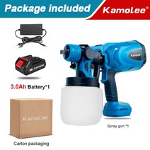 샌딩기 폴리싱 광택패드 듀얼 마루광택기 왁싱기 유막제거기계 Kamolee 무선 전기 페인트 스프레이 건 가정용 소독 살균 휴대용 분무기 마키타 18V 배터리용 800ml, [02] 1x3.0Ah Battery, [01] 미국 플매트 카펫 러그