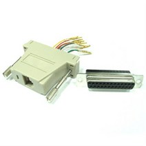 컴스 RJ45 to 시리얼변환 젠더 25핀변환 연결단자, 1개
