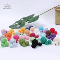 쪽쪽이 클립 만들기 뜨개 구슬 비즈 30mm (26컬러) 마크라메 재료, 21.화이트
