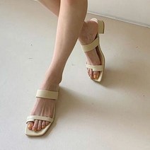 여자 쪼리 굽있는 플립플랍 슬리퍼 투스트랩 여름