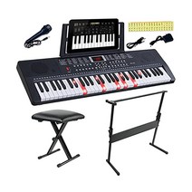 IMGZAR 61 Key Keyboard Piano Portable Electric Set for Beginner/Professional w/Stand Bench LED Scree