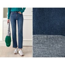 다와몰 당일배송 [사은품증정] / 636 라미기모 히든밴딩 일자핏데님팬츠 빅사이즈 S사이즈~3XL사이즈 / 다크블루(진청)