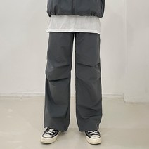 남자 퍼티그 핀턱 와이드 밴딩 팬츠