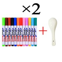 물에뜨는보드마카 틈새마카 포스카마카 물에뜨는펜 유리에쓰는펜 12 색 마법의 물 그림 펜 화이트 보드 마커 플로팅 잉크 낙서 워터 펜 몬테소리 조기 교육 장난감 미술 용품, 12color 2봉지