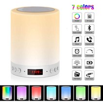 해외직구 블루투스 스피커 스마트 휴대용 무선 터치 제어 데스크 테이블 램프 TF 카드 컬러 LED 루미나리아로 컬러풀한 밤 조명